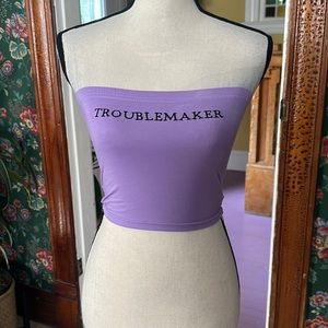 Dolls Kill Sugar Thrillz Purple Troublemaker Tube Top
